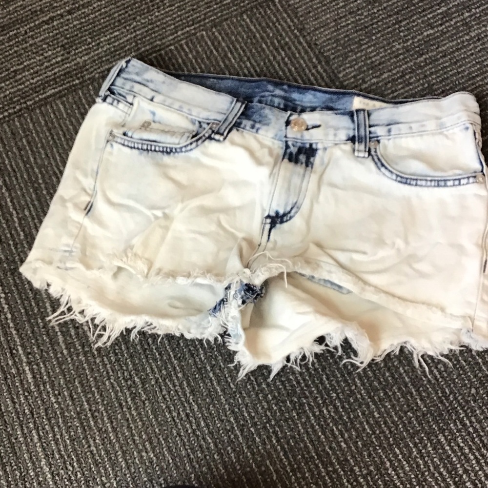 rag & bone White and Blue Jean Shorts
